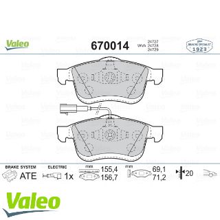 ÖN BALATA DOBLO 1.4 1.3D 1.6D 2.0D 10 COMBO 1.4 12 1.3CDTİ 12 1.6CDTİ 12 2.0CDTİ 12 resmi