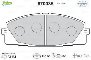 ÖN BALATA TOYOTA HİACE 2.5D-4D 05 0986TB3214 resmi