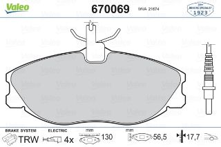 ÖN BALATA FİŞLİ P406 2.0-2.1 TD 94-04 306 GTİ 93-01 XANTIA XM resmi