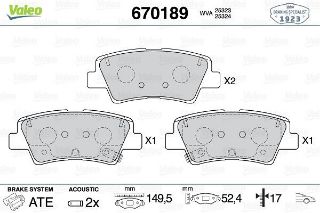 ÖN BALATA PANDA 0.9 12 1.2 12 1.2LPG 12 1.3D MULTIJET 12 14 LANCİA YPSİLON 1.2 1.3D 11 resmi