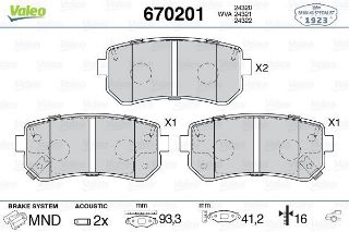 FREN BALATASI ARKA (92mm) ACCENT I20 I30 CEED 05-10 resmi