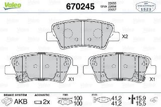 FREN BALATASI ARKA (100 MM) TUCSON SPORTAGE 15=> resmi