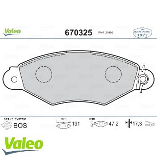 ÖN BALATA KNG 1.9D 97-03 -KNG 1.5DCİ 01-10 -XSARA 1.4İ-1.5D 97-05 130.8X47.4X18 resmi