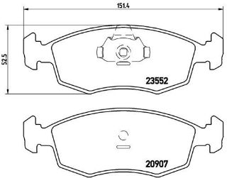 FREN BALATASI ON-(FIAT: DOBLO 01>02 "1.2-1.6-1.9 D-1.9 JTD"  ) resmi