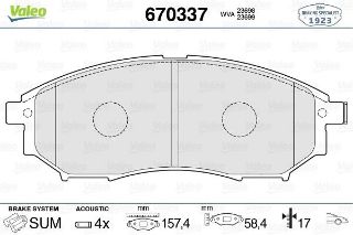 ÖN DİSK FREN BALATASI NİSSAN QASHQAİ 2 2.0/1.6D/2.0D 08/08 RENAULT KOLEOS 2.5/2.0D 06/08 resmi