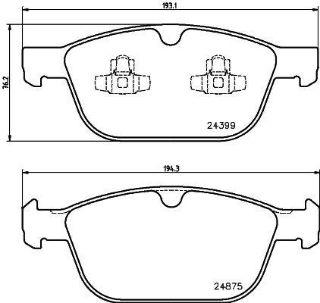 ÖN BALATA VOLVO XC60 D3 2008-2017 D4 12-17 D5 08-15 T5 2010-1207 T6 2008-2017 156 resmi