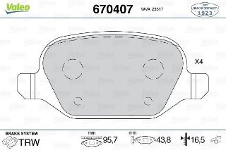 FREN BALATASI ARKA (95MM) 147 1.9 JTD LİNEA 1.6 01=> resmi