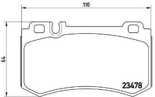 FREN BALATASI ARKA MERCEDES C219 55 AMG W211 E55 AMG 02-08 W220 S65 AMG 04-05 resmi