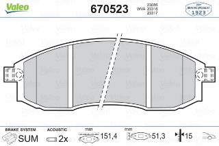 ÖN BALATA MİTSUBİSHİ L200 2.0 2.4 2.5D 2.5TD 01-07 NİSSAN MAXİMA QX 95-00 GDB3327 resmi