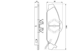 ÖN DİSK FREN BALATASI DAEWOO KORANDO 2.0/2.3/3.2/2.3D/2.9D 12/98-05/05 resmi
