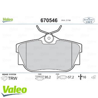 FREN BALATASI ARKA 01> TRAFİC II VİVARO 1.9 2.0 2.5 E.K VALEO598546 resmi