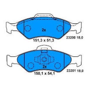 ÖN BALATA FİESTA 95 02 FORD KA 96 MAZDA 121 96 resmi