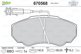 ÖN BALATA FİŞLİ DUCATO 02-06 BOXER 02-06 JUMPER 02-06 K.Ç TİP 1400 KG resmi