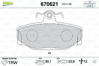 FREN BALATASI ARKA  VOLVO : 740 760 940 960 resmi