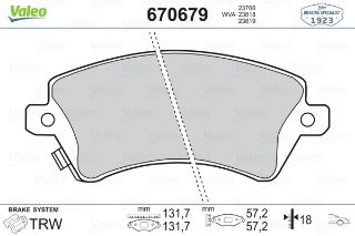 ÖN BALATA COROLLA 1.4-1.6-1.4VVTİ-1.6VVTİ-1.8 VVTİ 02-07 1.4 D4D 04-07 2.0D4D 02-07 resmi