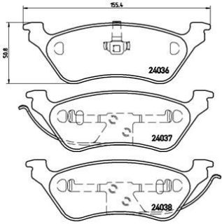 FREN BALATASI ARKA 597413 CHRYSLER VOYAGER 2.4   2.5   3.3 resmi