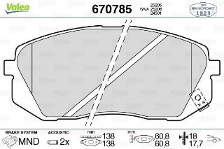 ÖN BALATA HYUNDAİ İX35 2010 I40 1.6 1.7 CRDİ 2.0 07/2011 KİA SPORTAGE 2.0GDİ 2014 resmi