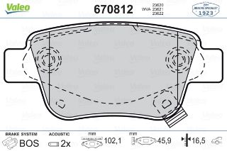 FREN BALATASI ARKA AVENSİS 1.6 1.8 2.0 2.4 2.0D 2.2D 03>08-COROLLA VERSO 1.6 1.8 2.0D 2.2D 04>09 resmi