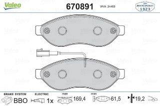 ÖN BALATA DUCATO 3-4-BOXER 3-4-JUMPER 3-4 06 11 16Q-20Q- KARSAN JEST TEK FİŞLİ resmi