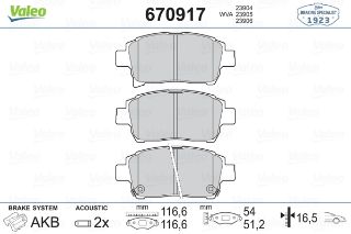 ÖN BALATA COROLLA 1.4 1.6 1.4VVTİ 1.6VVTİ 1.8 00-07 YARİS 1.3 1.5 1.4D-4D 99-9.05 resmi
