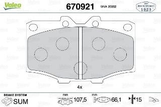 ÖN BALATA LANDCRUISER 2.2 2.4 3.0 3.4 3.6 4.0 2.4D 2.4TD 3.0D 3.0 TD HİLUX resmi