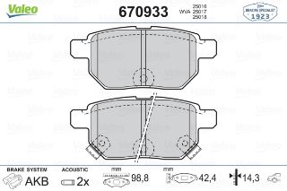 FREN BALATASI ARKA AURIS 07>COROLLA 07>12-PRIUS 09>YARIS 06>IQ 09> resmi