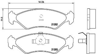 DİSK FREN BALATASI ÖN FORD FİESTA 1.0 1.1 1.3 1.4 1.8D 89-96 KA 1.3 96 - resmi