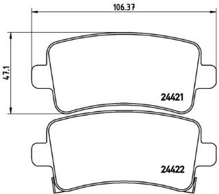 FREN BALATASI ARKA  OPEL : INSIGNIA ALL MODEL 08--    17-18  INC JANT resmi