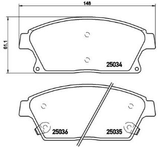 FREN BALATASI ÖN OPEL ASTRA J 601070 MUADİLİ 30107 0 MUADİLİ resmi