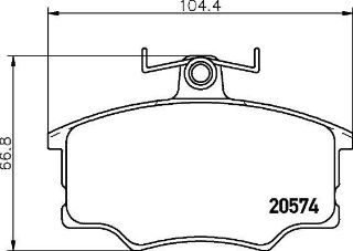 ÖN DİSK FREN BALATASI AUDI 80 09/78 - 07/86 90 10/84 - 03/87 100 07/77 - 02/83 COUPE 07/80 - 10/88 resmi