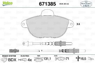 ÖN DİSK FREN BALATASI CITROEN XANTİA 2.0/2.1D 06/95-10/02 resmi