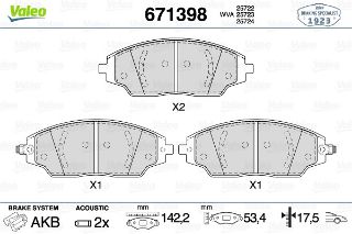 ÖN BALATA CHEVROLET AVEO SEDAN 1.2-1.4-1.6-1.3D 11 AVEO HB 1.2-1.2 LPG-1.4-1.6-1.3 11 14 JANT resmi