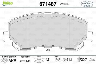 ÖN DİSK FREN BALATASI JEEP CHEROKEE 2.0D/2.4/3.2 06/13 resmi