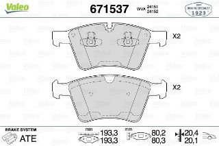 ÖN BALATA MERCEDES M SERİSİ W164 07 X164 06 R SERİSİ 07 resmi