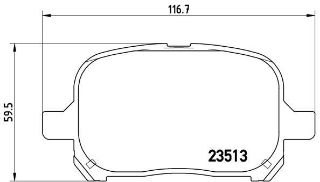 ÖN DİSK FREN BALATASI TOYOTA PREVIA 2.4/2.0D 02/00-12/05 resmi