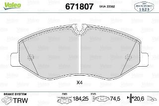 ÖN DİSK FREN BALATASI MERCEDES V200 2.1D 03/14 MERCEDES V250 2.1D 03/14 resmi