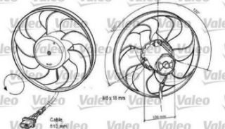 FAN MOTORU-345 MM 250/60W (VW GOLF 98-06  POLO 95-08  AUDI A3 97-03  SEAT LEON 00-06  SKODA OCTAVIA 97-11) resmi