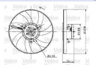 URETIM YOK-FAN MOTORU 300MM (VW CADDY 96-03  POLO CLS 97-02  SEAT IBIZA 97-02) resmi
