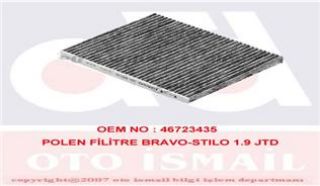 POLEN FİLTRESİ BRAVO II 07 STILO 801-06 DELTA III 08 1.4-1.6D- 1.9JTD-2.0D KARBONLU resmi