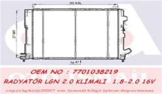 RADYATÖR LGN 1.8-2.0 16V-2.2 D ESPACE III 2.0 AC MEK OTOM 635X441X47 resmi