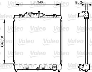 SU RADYATORU-(HONDA: CIVIC "1.3" 91>95 ) 350×346×24 resmi