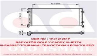 SU RADYATÖRÜ BGU-BSE-BLF-BLP 1,6-1,6 FSİ GOLF5-GOLF6-JETTA-PASSAT-A3 04- resmi