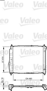 SU RADYATÖRÜ CHEVROLET KALOS AVEO AL/PL/BRZ 480X418X16 resmi