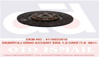 DEBRİYAJ DİSKİ ACCENT ERA 1.5 CRDİ /1.6 06 HD116 resmi