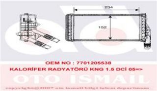 KALORİFER RADYATÖRÜ KNG-KNG EXPRESS 1.4-1.6 16V-1.5 DCI-1.9DTI-1.9DCI 234X152X40 resmi