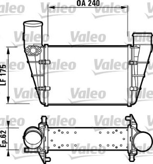 X TURBO RADYATÖRÜ İNTERCOOLER PASSAT-A4-A6- 1.8 T-1.9 TDI 240X175X62 resmi
