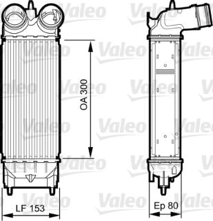 TURBO RADYATÖRÜ İNTERCOOLER C5 10 1.6HDI-2.2HDI DV6C 300X153X80 resmi