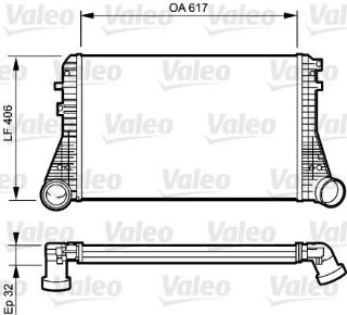TURBO RADYATÖRÜ İNTERCOOLER CADDY-GOLF V-JETTA-A3-LEON-OCTAVIA 1.8-1.9-2.0TDI-TFSI 617X406X32 814189 resmi