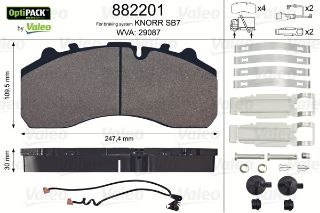 DİSK FREN BALATASI OPTIPACK IVECO EUROCARGO. EUROSTAR. EUROTECH. STRALİS. TRAKKER IVECO SENSÖRLÜ resmi