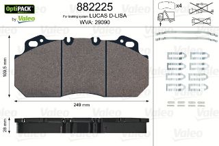DİSK FREN BALATASI RENAULT TRUCKS MAGNUM PREMIUM (22,5 TEKERLEK ICIN) resmi